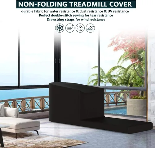 Vista 6 de Treadmill Cover for Non-Folding Home Treadmill with Zipper and Drawstring