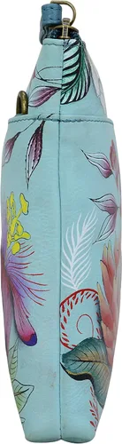 Vista 3 de Anuschka Clutch de cuero genuino de mujer tres en uno - exterior pintado a mano