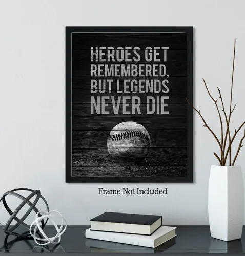 Vista 6 de Regalos de béisbol para niños, decoraciones de habitación de niños para dormitorio, cita de béisbol motivacional e inspiradora para adolescentes