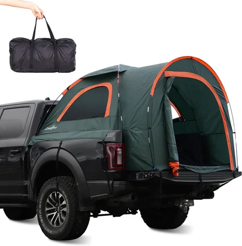 Vista 10 de LIBERRWAY Tienda de campaña para cama de camioneta para 2 personas, tienda de campaña para camioneta de 5.5-5.8 pies con toldo impermeable Oxford