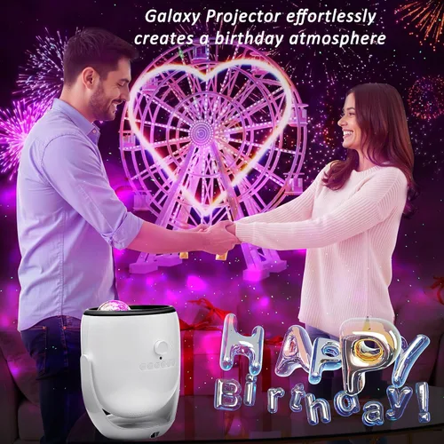 Vista 4 de Proyector de tema 3D, proyector de cielo estrellado 3D a simple vista HD, luz nocturna dinámica temática, incluye control remoto, función