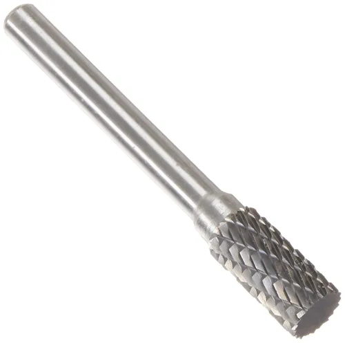 Vista 53 de Drill America SA-1 Rebaba de carburo/lima giratoria cilíndrica de doble corte para amoladora de troquel de 1/4" de diámetro x 5/8" de longitud