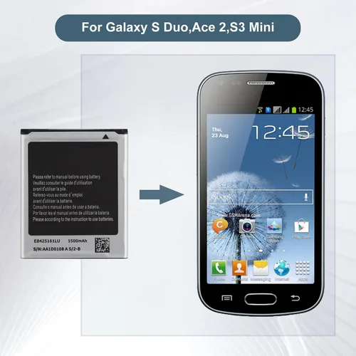 Vista 6 de Batería de repuesto EB425161LU compatible con Samsung Galaxy S Duo, Ace 2, S3 Mini Series con herramientas