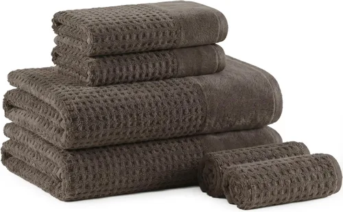 Vista 15 de Madison Park Spa Waffle - Juego de toallas de lujo 100 % algodón, tejido de gofre de textura premium, altamente absorbente, secado rápido, ropa