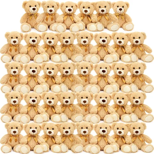 Vista 26 de MorisMos 10 Osos de Peluche a Granel para Baby Shower, Osos de Peluche Lindos de 14 Pulgadas Animales de Peluche de Felpa, Pequeños Osos de Peluche