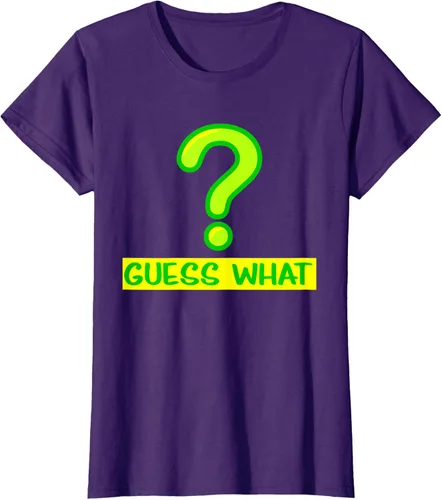 Vista 8 de Question Mark playera Guess What playera, hombre XL, Púrpura