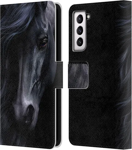 Vista 169 de Head Case Designs Officially Licensed Laurie Prindle A Morgan Christmas Western Stallion Leather Wallet Case Compatible with Samsung Galaxy A07 4G