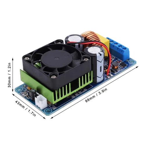 Vista 3 de YWBL-WH Módulo amplificador digital Tablero de amplificador de audio DIY componente del sistema de sonido 500W DC58-70V