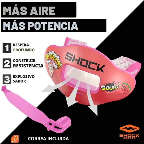 Vista 2 de Shock Doctor Max Airflow - Protector de labios, protección completa de la boca compatible con brackets, protector labial, protector bucal de ajuste