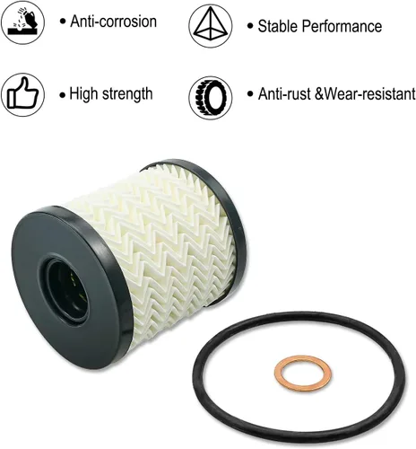 Vista 3 de Kit de filtro de aceite 2 unidades para Mini Cooper R56 R60 R58 R59 Countryman Clubman Paceman Coupe Reemplazar 11427622446