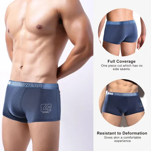 Vista 3 de HUOPAOSHUO Ropa interior para hombre transpirable ropa interior de algodón suave paquete múltiple