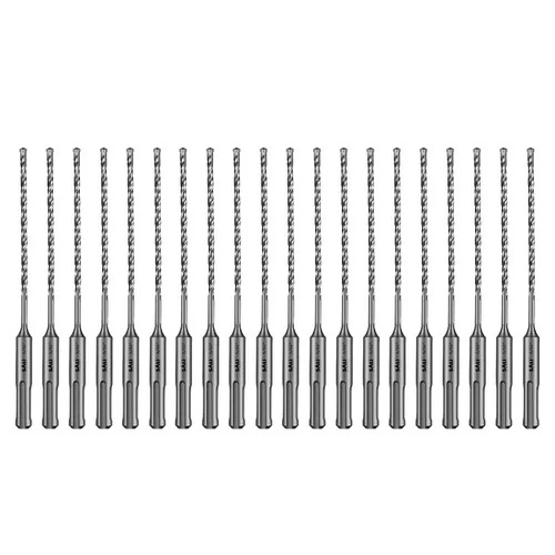 Vista 29 de SALI 10 brocas de martillo giratorio SDS Plus de 1/2 x 6 pulgadas, kit de broca para hormigón, material de carburo de doble rosca de tipo cruzado