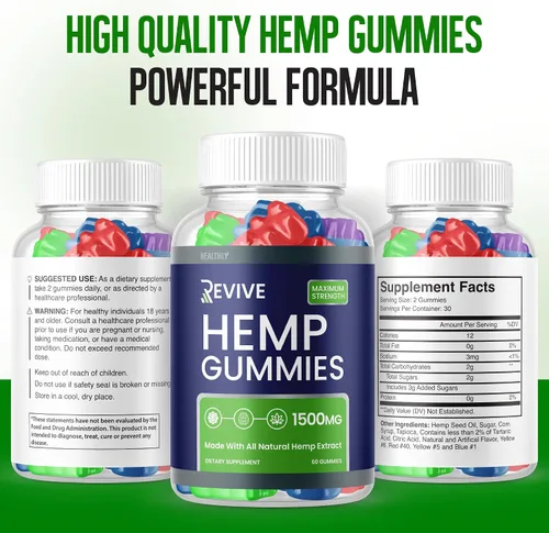 Vista 4 de Revive Gummies – Revive Hemp Gummies Mezcla de cáñamo de primera calidad, suplemento de extracto de cáñamo de fórmula avanzada Revive, gomitas