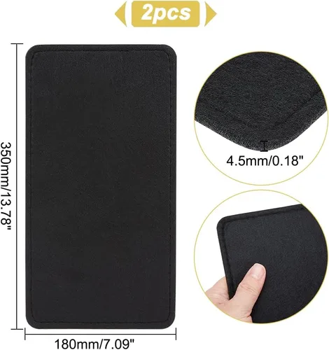 Vista 2 de PH PandaHall 2 piezas de moldeador de base de bolso, bolsa de fieltro inferior Shaper Pad Arc Corner Bag Liner Board Negro