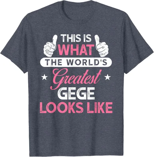 Vista 40 de Gege Gift: World's Greatest Gege T-Shirt, Negro