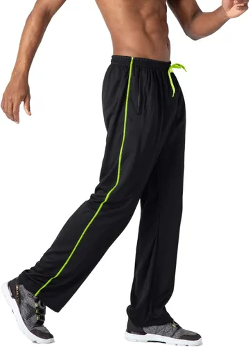 Vista 3 de EKLENTSON Pantalones de malla para hombre con cintura elástica y cordón