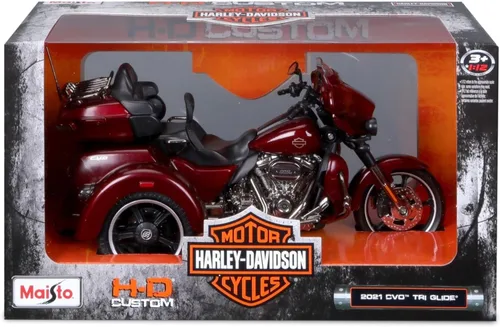 Vista 9 de Maisto Motocicleta Diescast Harley Davidson 2021 CVO Tri Glide a escala 1:12