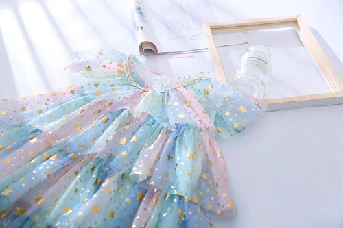 Vista 9 de Ropa para niñas de 7 a 16 niveles de tul para bebé, princesa, vestido sin mangas, vestido y falda para niñas