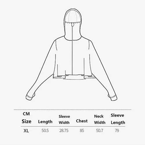 Vista 9 de Chaquetas recortadas de protección solar UPF 50+ para mujer, con capucha y protección UV, ligeras, transpirables, para exteriores