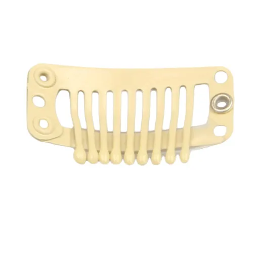 Vista 3 de 20 pinzas de pelo de acero inoxidable con 9 dientes, pinzas para Beige 9 dientes 20 piezas