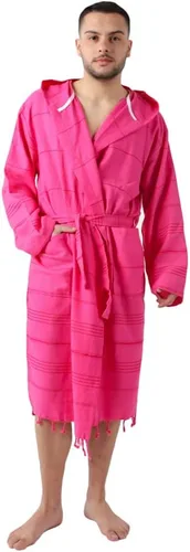 Vista 9 de SULTAN'S GEM Bata ligera de algodón con capucha para hombres y mujeres, bata de baño de algodón turco, bata unisex