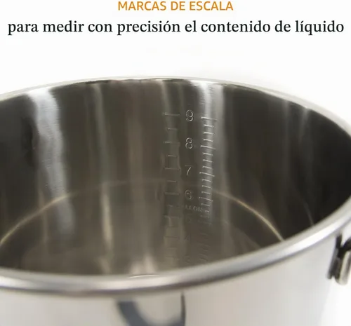 Vista 3 de GasOne - Olla de acero inoxidable de 10 galones preperforada, 4 piezas, parte inferior de tres capas de 40 cuartos de galón para elaboración