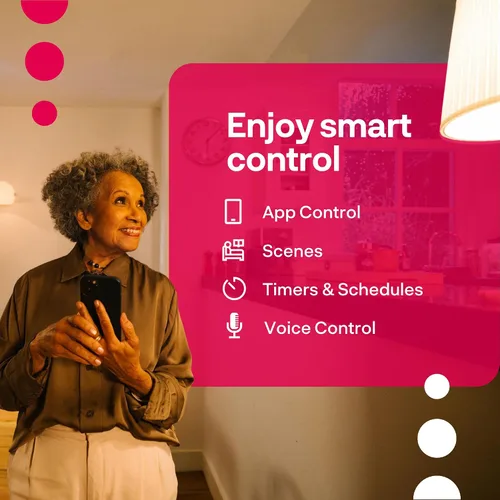 Vista 3 de innr - Bombilla inteligente Zigbee A19, funciona con Hue*, Alexa, SmartThings (se requiere hub), luz blanca y de color, bombilla LED E26, bombilla