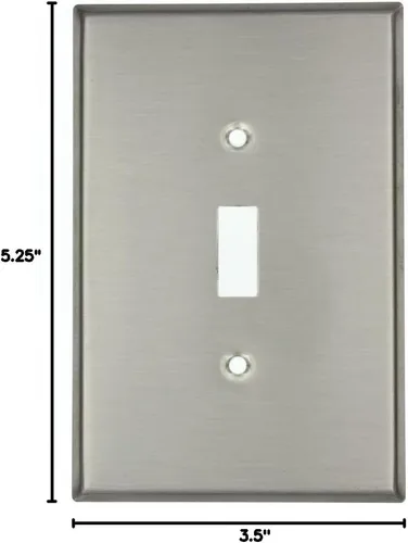 Vista 3 de Leviton 84101 SS WP 1G TGL OVERSIZE