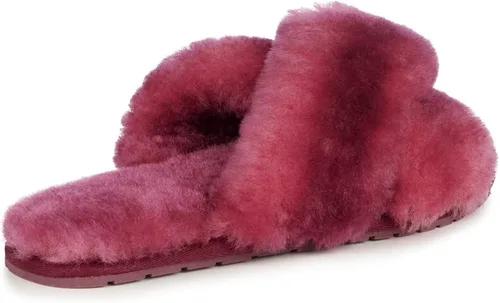 Vista 3 de EMU Australia Mayberry Ombre - Pantuflas de piel de oveja para mujer, talla 8, Merlot
