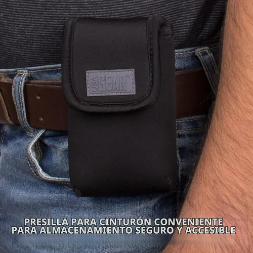 Vista 8 de USA Gear Funda de gafas de seguridad para gafas protectoras con presilla reforzada para cinturón y mosquetón
