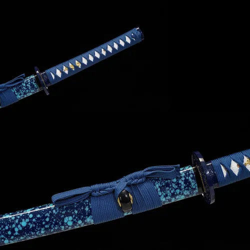 Vista 3 de 1045/1060 acero de alto carbono forjado a mano tradicional, espada katana templada térmicamente, espadas samurai japonesas, espadas completas