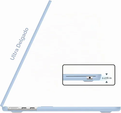 Vista 3 de B BELK for MacBook Air 15 inch Case 2026 2025-2023 M5 M4 M3 M2, Airy Blue azul (Airy Blue)