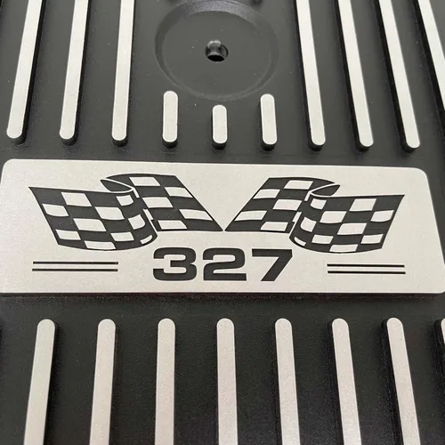 Vista 4 de Pequeño bloque Chevy 327-13" Kit de filtro de aire redondo - Negro