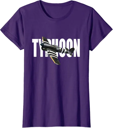 Vista 8 de RAF Hawker Typhoon WW2 Fighter Aircraft T-Shirt