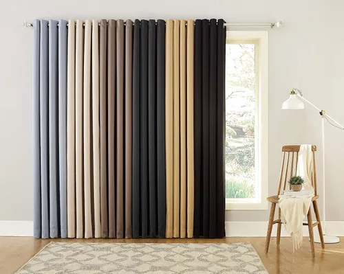 Vista 10 de Sun Zero Nordic - Juego de 2 paneles de cortinas con ojales, reducción de ruido, 100% opacas, calidad de teatro, 52 x 84 pulgadas, marrón seta