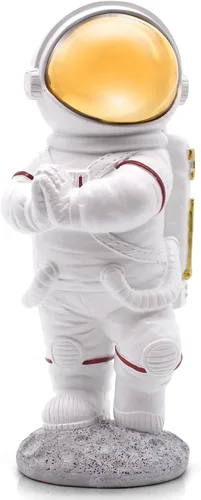 Vista 8 de Estatua de astronauta para decoración de escritorio y oficina, mini figuras espaciales para estantes, juegos y decoración de habitación de hombres