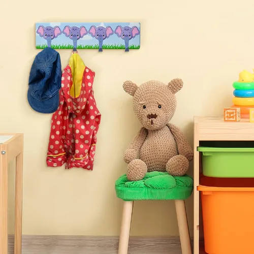 Vista 4 de EXCELLO GLOBAL PRODUCTS Ganchos para abrigos infantiles (elefante)