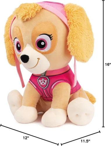 Vista 8 de GUND - Peluche oficial de Skye de Paw Patrol, la caricatura de éxito, animal de peluche para edades de 1 año en adelante, 16.5 pulgadas