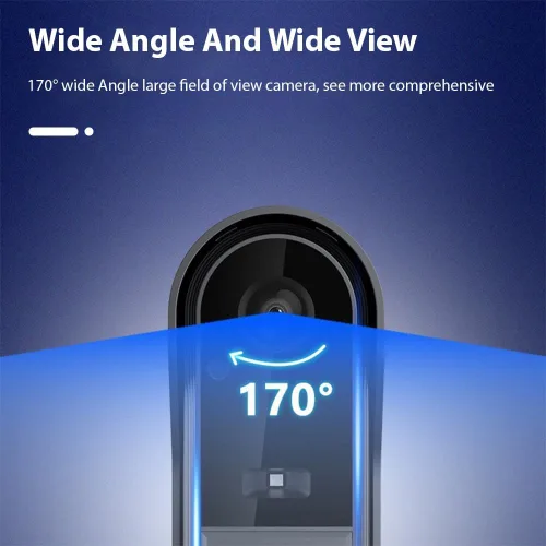 Vista 5 de Timbre inalámbrico con pantalla IPS de 4.3 pulgadas con cámara al aire libre IP65 impermeable 1080P timbre inalámbrico intercomunicador visión