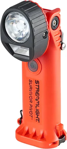 Vista 7 de Streamlight 91802 Survivor Pivot - Linterna de ángulo recto de 325 lúmenes, color naranja 325 lumens; 34,000 candela peak beam; runs up to 3.75