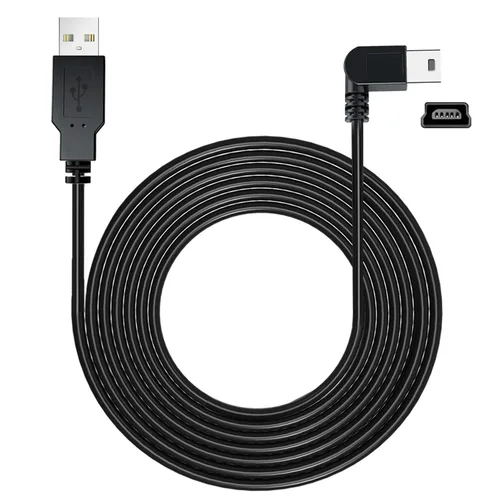 Vista 9 de Cable de carga para cámara de salpicadero, mini USB de 6.5 pies, espejo de cámara de salpicadero, cable de alimentación GPS, compatible con Garmin