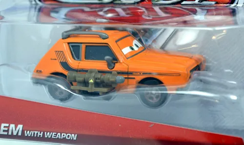 Vista 2 de Cars 2 Airport Adventure Grem - Vehículo fundido a escala 1:55 con arma