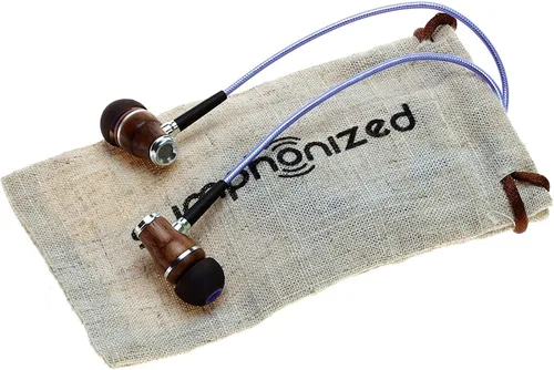 Vista 2 de Symphonized NRG 2.0 Auriculares de madera con cable, paquete de 48 unidades para la escuela. Sonido de estudio afinado y graves en auge, auriculares