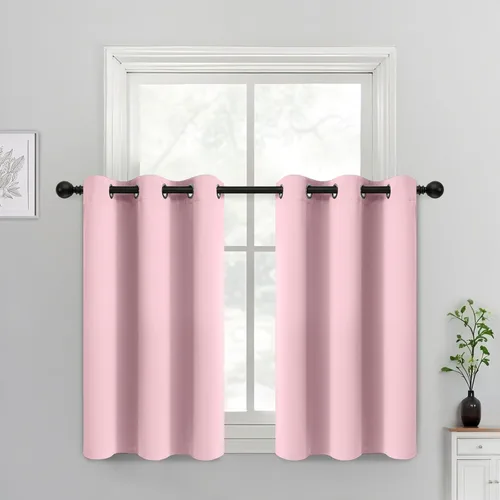 Vista 132 de Yakamok Cortinas opacas para dormitorio, aislamiento térmico, cortinas de oscurecimiento de habitación para sala de estar, juego de 2 paneles