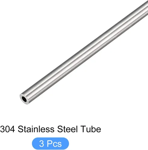 Vista 5 de METALLIXITY Tubo de acero inoxidable 304 (0.118 in de diámetro exterior x 0.031 in de pared T x 9.843 in de largo), 3 piezas, tubo recto