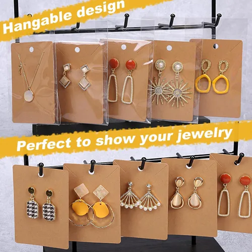 Vista 9 de ovsor Funciona muy bien con tarjetas de exhibición de aretes: tarjetas de aretes bien hechas de 3.5 x 2.4 pulgadas con buena calidad de papel