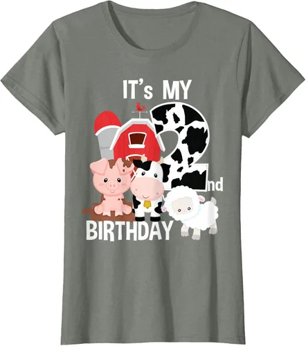 Vista 13 de Camiseta para fiesta de 2 años con texto en inglés "It's My 2nd Birthday", Negro