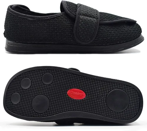 Vista 5 de WLESVAGO - Zapatillas diabéticas para mujer con cierres ajustables para pies hinchados