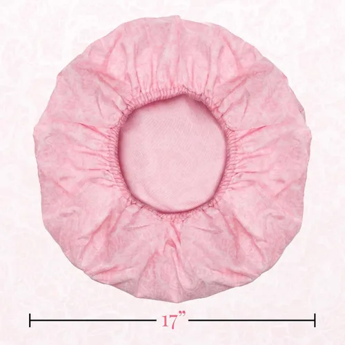 Vista 4 de Gorro de ducha y baño de nailon reutilizable, reversible, de gran tamaño, impermeable, gorros de ducha grandes diseñados para todas las longitudes