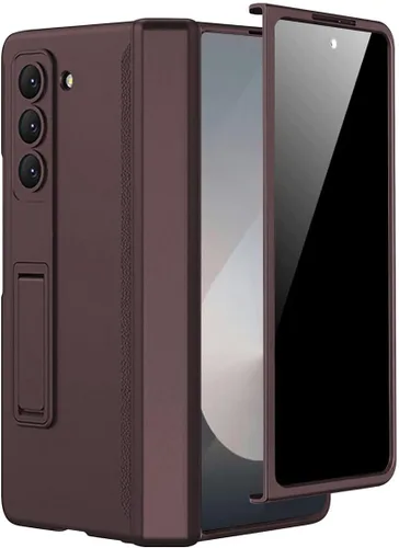 Vista 11 de Miimall Funda para Samsung Galaxy Z Fold 5 con protector de pantalla de privacidad, soporte ajustable integrado y protección magnética de bisagra